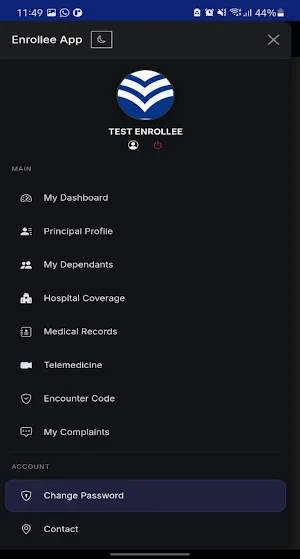 UHI Enrollee App Screenshot 1