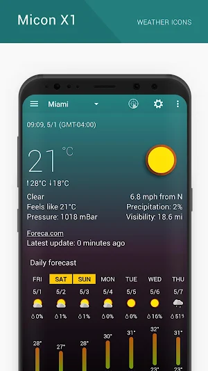 Micon X1 weather icon pack Screenshot 3