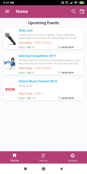 Event Management Screenshot 3