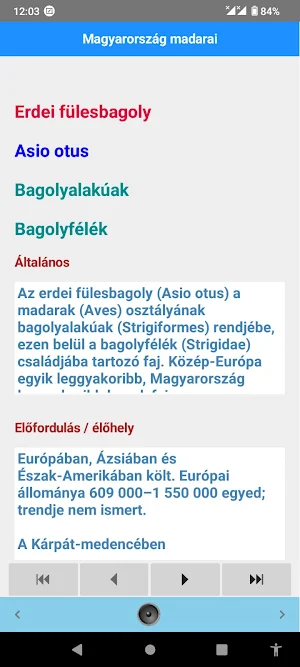 Magyarország madarai Screenshot 2