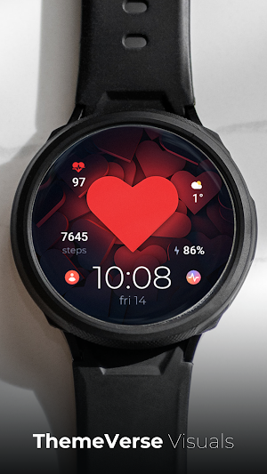 TVV Love Digital Watch Face Screenshot 0