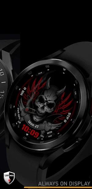 Smoking Skull Watch Face 026 Screenshot 2
