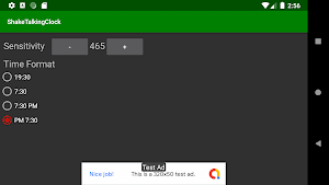 Shake Talking Clock Screenshot 1