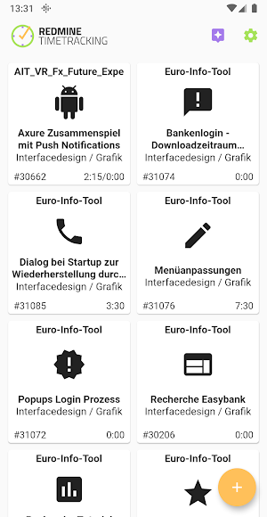 REDMINE TIMETRACKING Screenshot 0