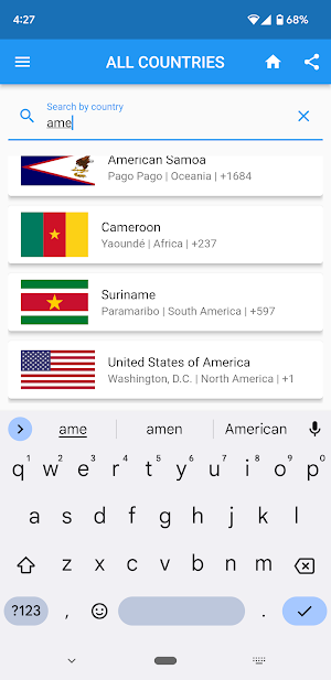 World Countries Info & Quiz Screenshot 3