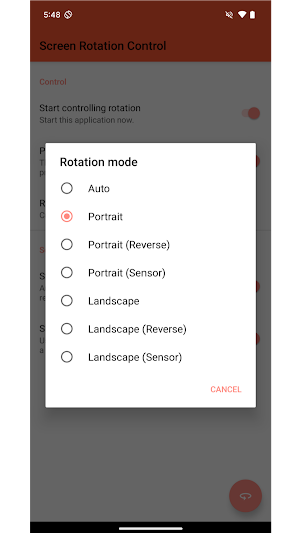 Screen Rotation Control:Lock Screenshot 1