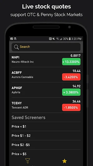 Penny Stocks: OTC & Penny Stock Screener & Tracker Screenshot 1
