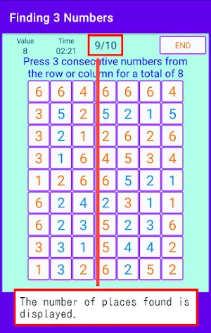 Finding 3 numbers Screenshot 1