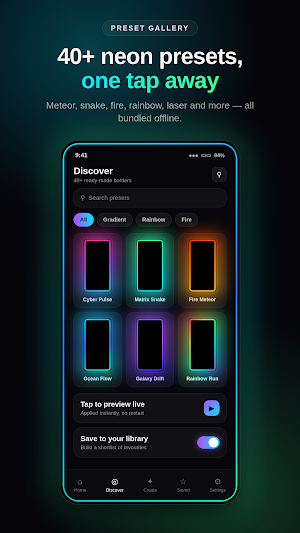 Neon Borders - Edge Lighting Screenshot 2