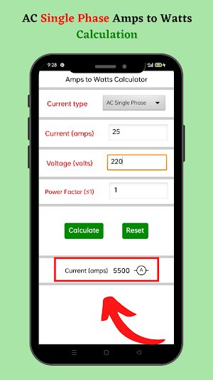 Electrical Calculator app Screenshot 2