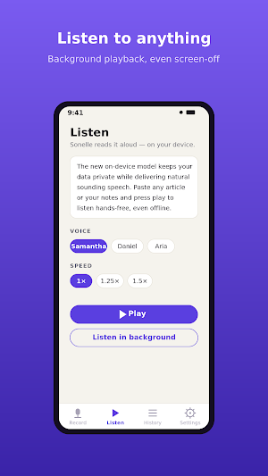 Sonelle: Voice to Text & TTS Screenshot 1