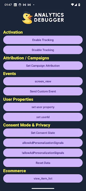Analytics Debugger PlayGround Screenshot 1