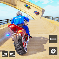 Police Bike Stunt Racing: Mega Ramp Stunts Games