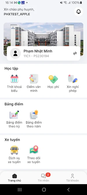 BMS - Phụ huynh Screenshot 1