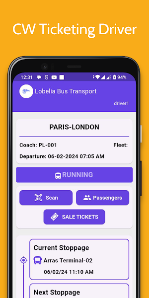 CW Ticketing Driver Screenshot 0