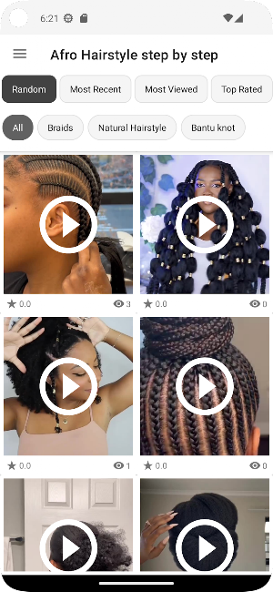 Afro Hairstyle tutorial Screenshot 1