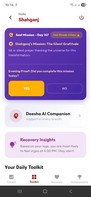 Deesha - DeAddiction Companion Screenshot 1