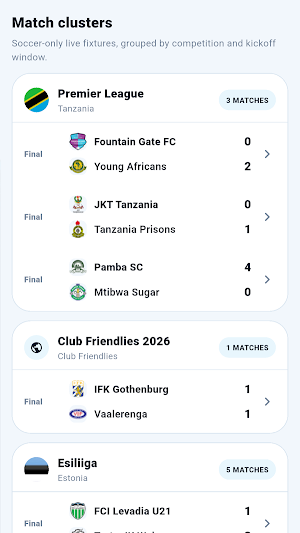 GoalNow: Live Soccer Scores Screenshot 1