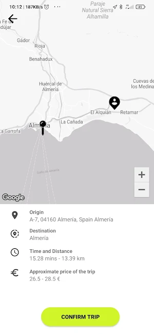 TaxiSpot: Viajes por tu ciudad Screenshot 3