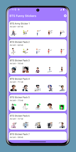 BTS Funny Stickers Screenshot 0