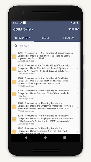 OSHA Safety - Laws and Regulations 1910 1926 1904 Screenshot 1