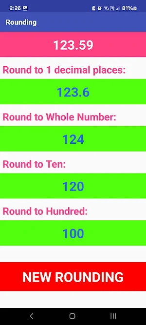 Rounding Screenshot 1