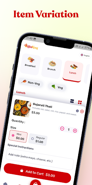 TiffinKing - Customer App Screenshot 2