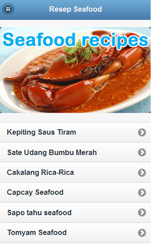 Seafood recipes Screenshot 0