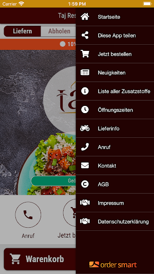 Taj Restaurant Screenshot 2