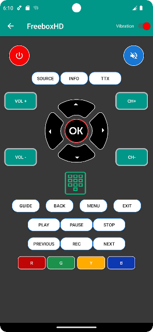 Remote Control for FreeBox Hd Screenshot 2