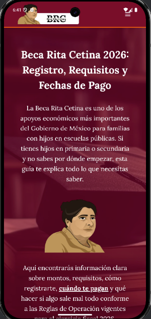 Beca Rita Cetina Web Screenshot 0