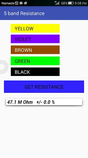 Resistor Color Code Calculator Screenshot 2