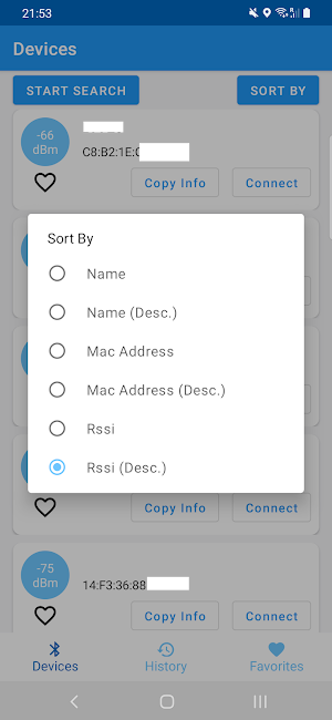 BLE Device Scanner (Scan, Find, Log, Pair) Screenshot 2