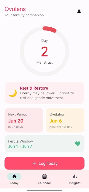 Ovulation Tracker - OvuLens Screenshot 1