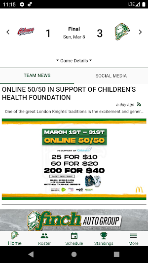London Knights Official App Screenshot 1