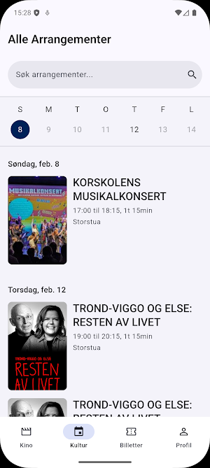 Elverum Kulturhus Screenshot 2