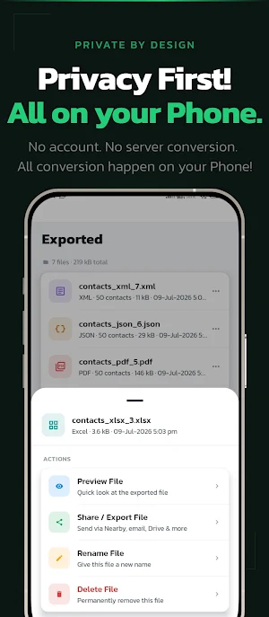 Export Contacts To Any Format Screenshot 3