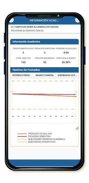 App Estudiante Unisangil Screenshot 2