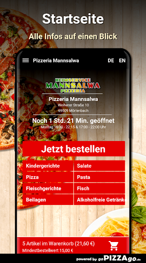 Pizzeria Mannsalwa Mörlenbach Screenshot 1
