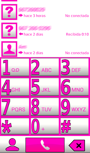 THEME BIG PINK WH FOR EXDIALER Screenshot 1