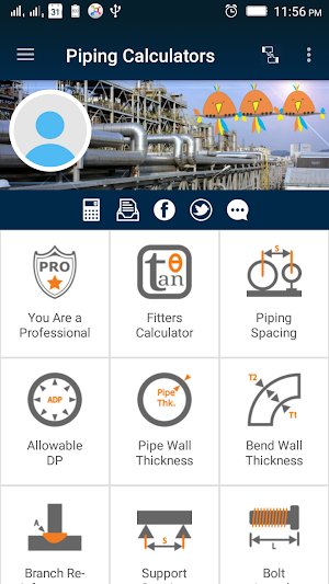 Piping Calculators Adfree Screenshot 1