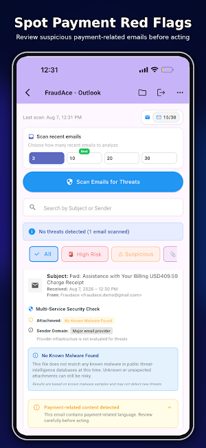 FraudAce – Scam Protection Screenshot 3