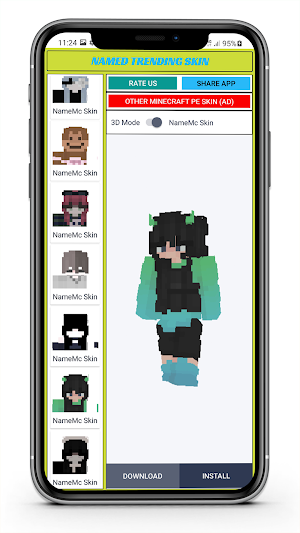 Named Skin for Minecraft PE Screenshot 2