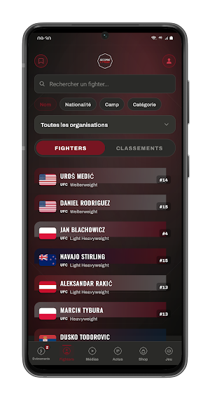 ScoreCage: MMA Hub & Fights Screenshot 0