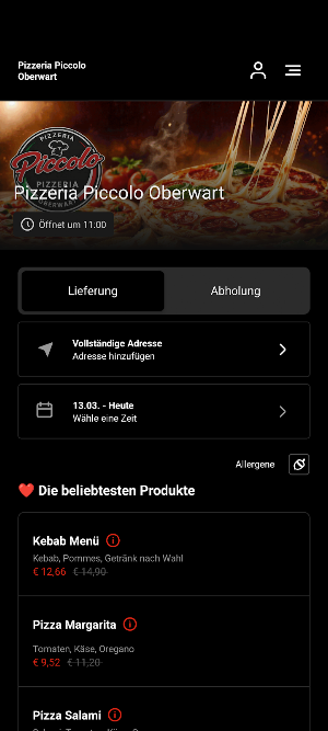 Pizzeria Piccolo Oberwart Screenshot 0