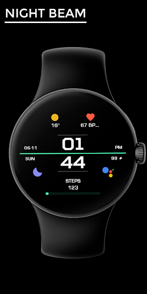 Night Beam - watch face Screenshot 0