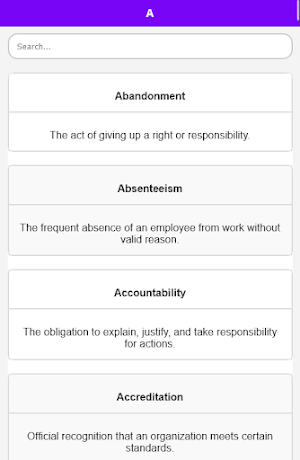 Administrative Dictionary Screenshot 1