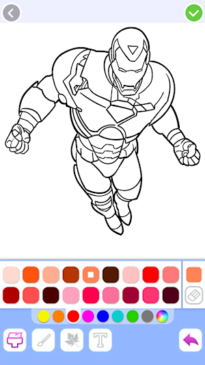 Iron Hero Superhero Coloring Screenshot 1