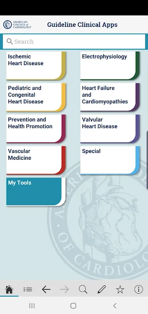 ACC Guideline Clinical App Screenshot 1