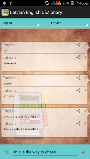 Latvian English Dictionary screenshot 3